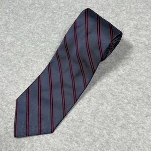 Brooks Brothers Basic Mens Tie Pure Silk Blue Burgundy Striped USA Golden Fleece